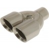 NEW 304TW3L/H   2 X 88.9MM OD STAGGERED BEVELED SLASH CUT  TWIN TAILS