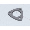 EXHAUST STAINLESS FLANGE 3 BOLT CENTRE BORE 57.15 MM