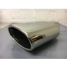 NEW 304OV3S INLET 63.5 ID  130 X 74 MM OVAL TAIL PIPES STRAIGHT SLASH CUT WITH BAFFLED