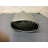 NEW 304OV3LH INLET 63.5 ID  130 X 74 MM OVAL TAIL PIPES LEFT HAND ANGLED SLASH CUT WITH BAFFLED