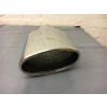 NEW 304OV3RH INLET 63.5 ID 130 X 74 MM OVAL TAIL PIPES RIGHT HAND ANGLED SLASH CUT WITH BAFFLED