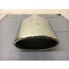 NEW 304OV2S INLET 63.5 ID  130 X 85 MM OVAL TAIL PIPES STRAIGHT SLASH CUT WITH BAFFLED