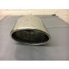 NEW 304OV2LH INLET 63.5 ID  130 X 85 MM STAGGERED OVAL TAIL PIPES LEFT HAND ANGLED SLASH CUT WITH BAFFLED