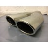 NEW 304TW8LH TWIN TAIL INLET 63.5 ID 2 X 60X80 MM OVAL STAGGERED TAIL PIPES SLASH CUT WITH BAFFLED