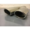 NEW 304TW8RH TWIN TAIL INLET 63.5 ID 2 X 60X80 MM OVAL STAGGERED TAIL PIPES SLASH CUT WITH BAFFLED